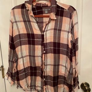 Distressed American Eagle Aerie Flannel